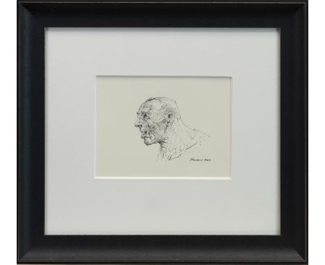 * PETER HOWSON OBE (SCOTTISH b 1958), UNTITLED ink on paper, signed and dated 2019 14cm x 19cm Mounted, framed and under glas