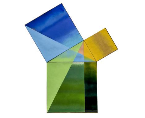 * JOSEPH G CURRIE,MEMORIES OF GEOMETRY, SALUTE TO PYTHAGORASenamel63cm x 55cmFramed