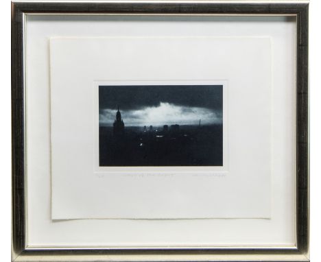 * HARRY MAGEE, LAST OF THE LIGHT etching on paper, signed, titled, and numbered 7/10 13cm x 20cm Mounted, framed and under gl