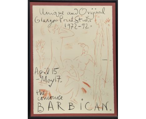 * ADRIAN WISZNIEWSKI RSA HonFRIAS HRSW (SCOTTISH b 1958 - ), DESIGN FOR POSTER FOR 'GLASGOW PRINT STUDIO AT THE BARBICAN' lim
