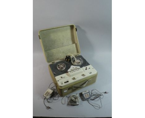 A Vintage Dansette Consort Reel-to-reel Tape Recorder Together with a Box of Pre Recorded Tapes 