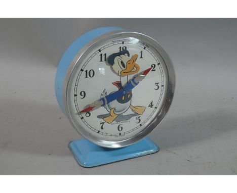 A Novelty Walt Disney Donald Duck Alarm Clock, Works Intermittently, 13cm High 
