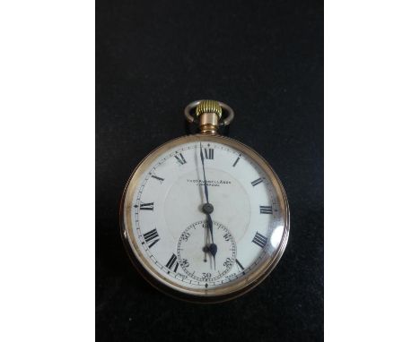 A 9ct Gold Cased Pocket Watch by Thomas Russel &amp; Son Liverpool, Chester Hallmark, Glass Loose, Movement Needs Attention 