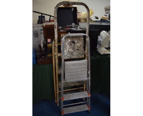 A Folding Aluminum Step Ladder and a Four Step Example 