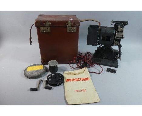 A Cased Vintage Ensign Silent Sixteen 'Fifty' Projector with Instruction Pamphlet 