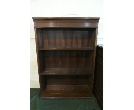 An Edwardian Mahogany Two Shelf Open Bookcase, 76cm Wide 