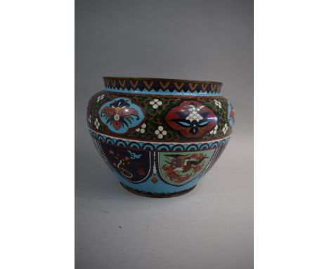 An Oriental Cloisonne Enamel Planter, 29cm Diameter 