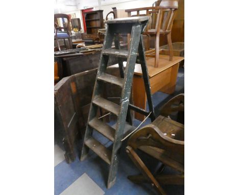 A Vintage Five Step Step Ladder 