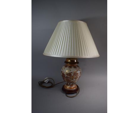 A Modern Oriental Style Vase Shaped Table Lamp and Shade 