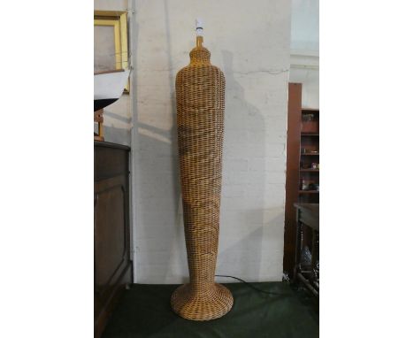 A Modern Wicker Vase Shaped Standard Lamp, 138cm high 