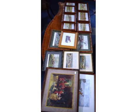 A Collection of Seventeen Various Hunting Prints 