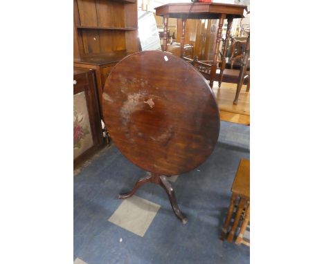 A Late 19th Century Mahogany Snap Top Tripod Table, 81cm Diameter 