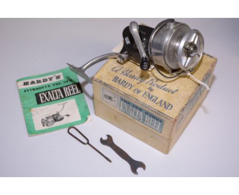 Hardy of Alnwick: an Exalta fresh water fishing spinning reel, with detachable handle and optional non reversing catch, compl