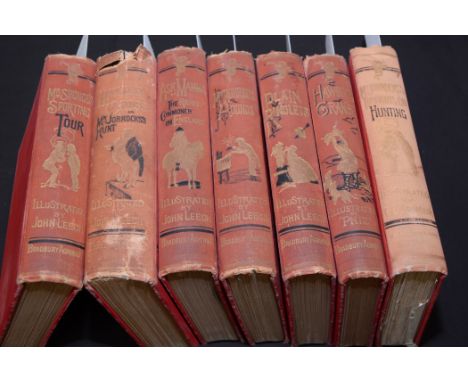 A collection of hunting books, comprising: Mr. Sponge's Sporting Tour, illustrated by John Leech; Handley Cross or Mr. Jorroc