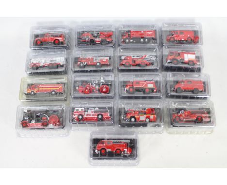 Del Prado - 17 blister packed Del Prado Fire Brigade models and appliances in various scales. Lot includes 1:64 Seagrave K-Ty