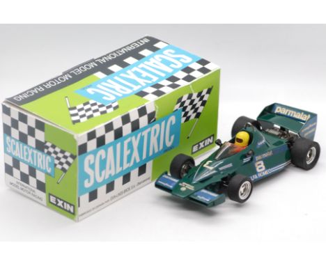 Scalextric Exin (Spain) - A boxed Scalextric Exin #4056 Brabham BT-46. The model in green with RN8, marked 'Made in Spain' to