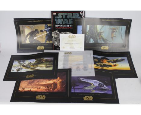 Star Wars Revenge of the Sith Cross Section annual andArt of the Saga MasterWorks Lithographic art print collection in metal 
