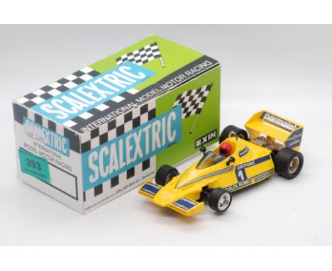 Scalextric Exin (Spain) - A boxed Scalextric Exin #4056 Brabham BT-46. The model in yellow with RN1, marked 'Made in Spain' t