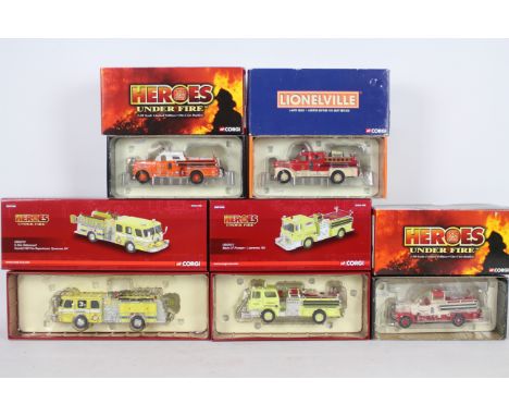 Corgi - Five boxed Limited Edition diecast 1:50 scale US Fire Appliances / vehicles from various Corgi ranges. Lot includes U