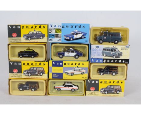 Vanguards - A unit of six boxed Limited Edition diecast 1:43 scale 'Police' vehicles from Vanguards. Lot includes VA05507 For