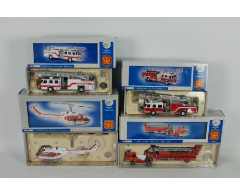 Corgi - A group of five boxed Limited Edition diecast 1:50 scale US Fire Engines / Appliances from Corgi Classics  'Premier M