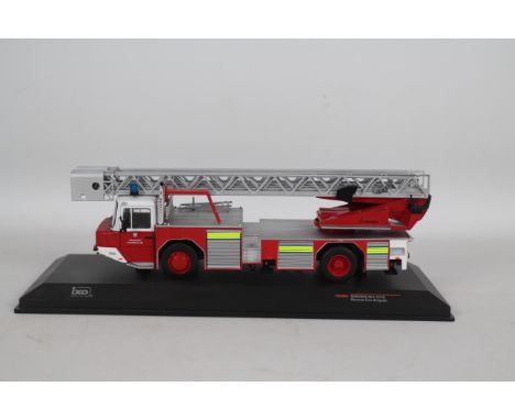 Ixo - A 1:43 scale 1986 Magirus Iveco DLK 2312 Turntable Ladder in German Fire Brigade livery based in Frankfurt. # TRF005. T