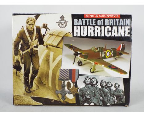 King &amp; Country - A boxed King &amp; Country 'Battle of Britain' RAF07-01 Hawker Hurricane Mk1. The model appears to be in