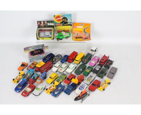 Corgi Juniors - Matchbox - A collection of 45 x models including a The Professionals Ford Capri in a reproduction box, an uno
