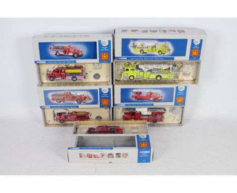 Corgi - Five boxed Limited Edition diecast 1:50 scale US Fire Engines / Appliances from Corgi Classics  'Premier Models' seri