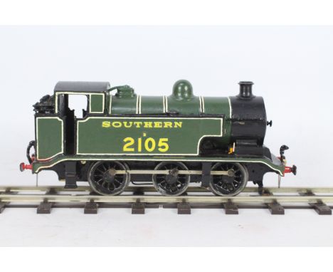 Unknown Maker - A powered O gauge brass kit built 3 rail running 1915 E2 Class 0-6-0 tank engine in Southern Railway livery. 