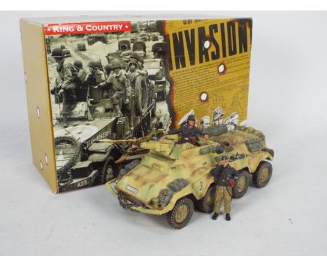 King &amp; Country - A boxed King &amp; Country 'Fighting Vehicles' WSS68 WWII German Forces 'Puma Armoured Car'. The model a