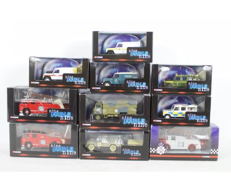 Corgi - A group of 10 boxed Limited Edition Corgi diecast emergency vehicles and Fire appliances from the 'Nine Double Nine' 
