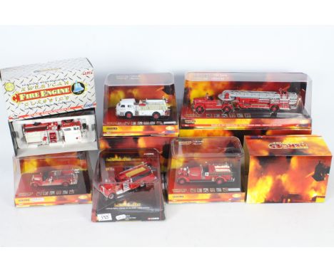 Corgi - Six boxed diecast 1:50 scale Fire appliances predominately from the 'Heroes Under Fire' series from Corgi. Lot includ