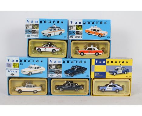 Vanguards - Five boxed Limited Edition diecast 1:43 scale 'Police' vehicles from Vanguards. Lot includes VA10405 Hillman Aven