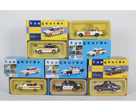 Vanguards - Five boxed Limited Edition diecast 1:43 scale 'Police' vehicles from Vanguards. Lot includes VA11901 Ford Cortina