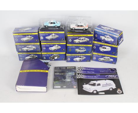 Atlas Editions - A squad of 12 1:43 scale diecast model police vehicles from the Atlas Editions 'Best of British Police Cars'