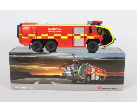 Wiking - A boxed diecast Wiking 1:43 scale Rosenbauer Panther 6x6 ARFF (Airport Rescue and Fire Fighting) Vehicle. The model 