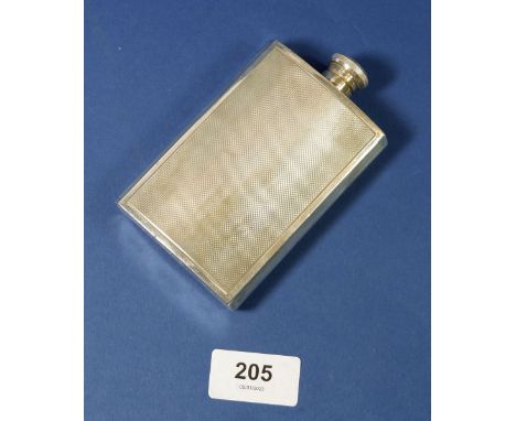 A silver plated spirit flask