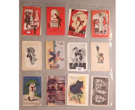 Various postcards including humour, artists, Bedford Court College, Worcester, Shell, dogs (65) 