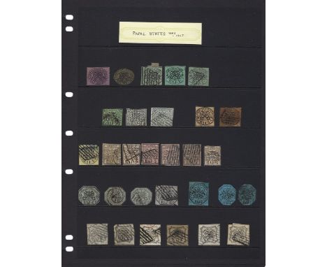 Papal States &amp; Vatican: Mint &amp; used in black 30 page 'Hagner' album with early imperf issues from 1852 on, incl Romag