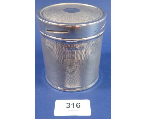 A Mappin &amp; Webb silver tobacco jar, Sheffield 1945, 103g