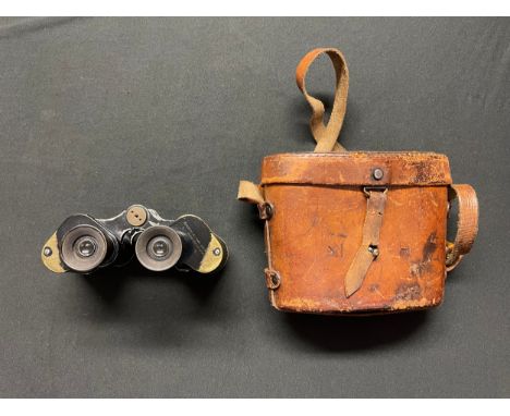 WWI British 6x 30 binoculars, maker marked "Bausch &amp; Lomb Optical Co., Rochester, N.Y., U.S.A." with Serial number 23883,