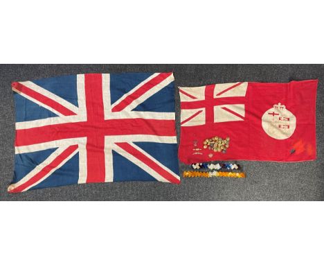 WW2 British Royal Navy Enamel Sweetheart Brooches x2, Trench Art Perspex RN Wing, quantity of Kings Crown RN buttons, screen 