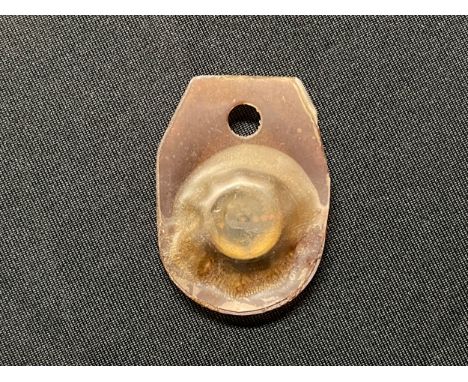 WW2 British Escape and Evasion Compass contained in a soft plastic pouch. Could be worn around the neck on a cord and swallow