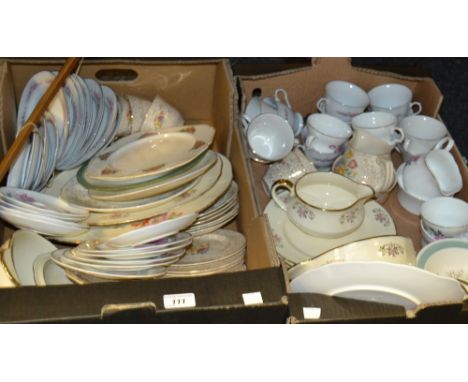 Teawares - a continental porcelain part tea service; a Staffordshire part tea service; etc 
