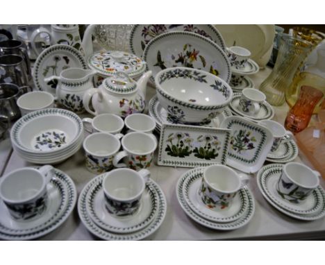 Portmeirion Botanic Garden - cups and saucers, meat plates, dinner plates , casserole dishes;  etc qty 