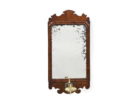 A GEORGE II WALNUT GIRANDOLE MIRROR  CIRCA 1740  55cm high, 27cm wide   Condition Report:  Marks, knocks, scratches and abras