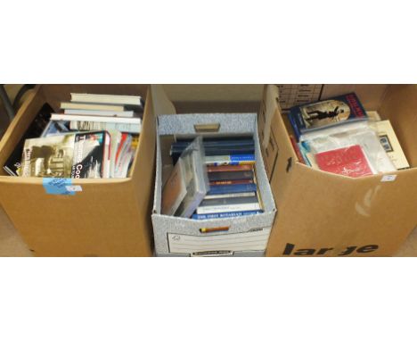 A quantity of books on stamp collecting, postal history, Rotary and Round Table organisations and travel, the contents of thr