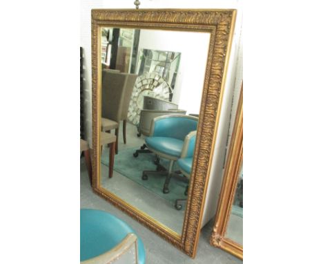 WALL MIRROR, gilt frame, 11cm W x 153cm H.
