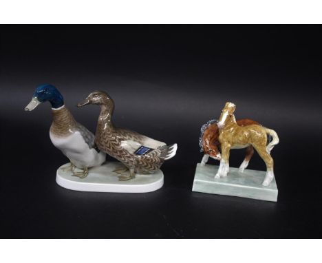 ROYAL WORCESTER FOALS - DORIS LINDNER Model No 3152, and designed by Doris Lindner, 14.5cms high, also with a Rosenthal group